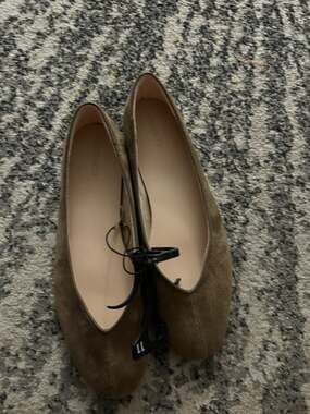 Scenario Women's Brown Suede Almond Toe Slip-On Ballet Flats Size 11